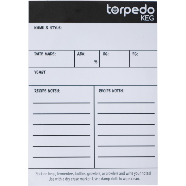 Torpedo Keg Beverage Tags - Pack of 10