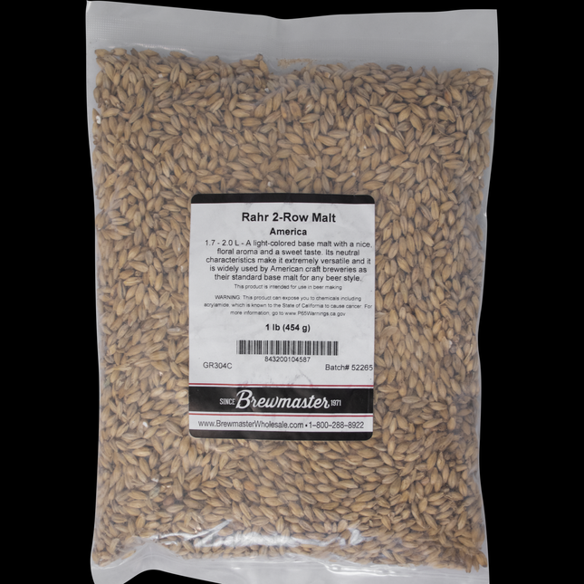 Malt - Rahr 2-Row - Per Lb (Showroom Only)
