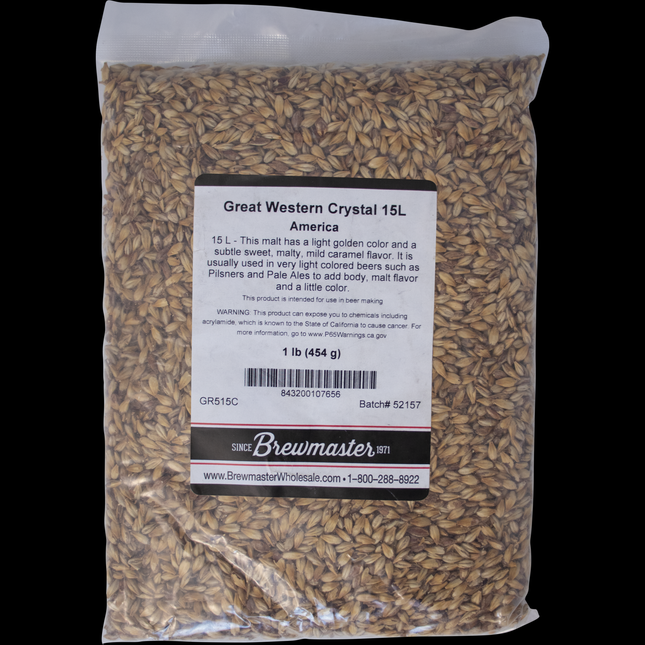 Malt - Great Western Crystal 15L - Per Lb (Showroom Only)