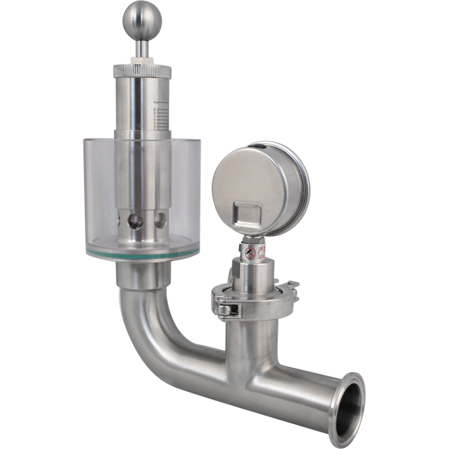 1.5 in. T.C. Spunding Valve (2.2 Bar Max) with Pressure Gauge