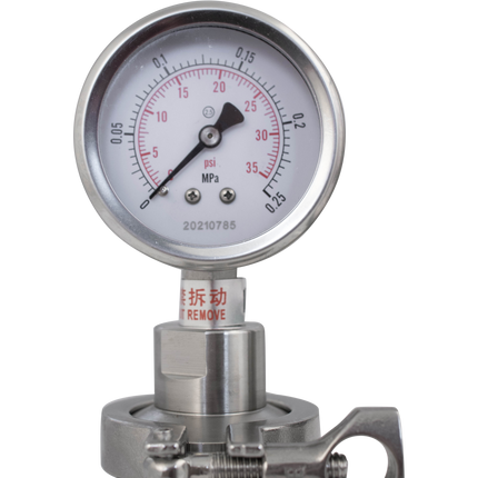 1.5 in. T.C. Spunding Valve (2.2 Bar Max) with Pressure Gauge