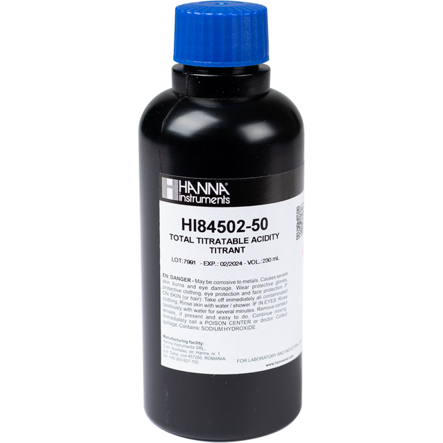 Titrant Solution for MT694 - 230mL (Hanna# HI 84502-50)