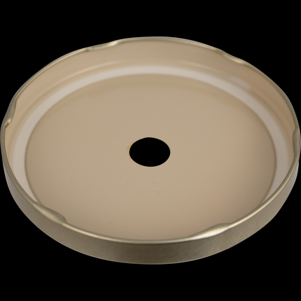 100mm Metal Lid for Wide Mouth Jars (Each) 100-2055 Lug Finish - With Stopper Hole