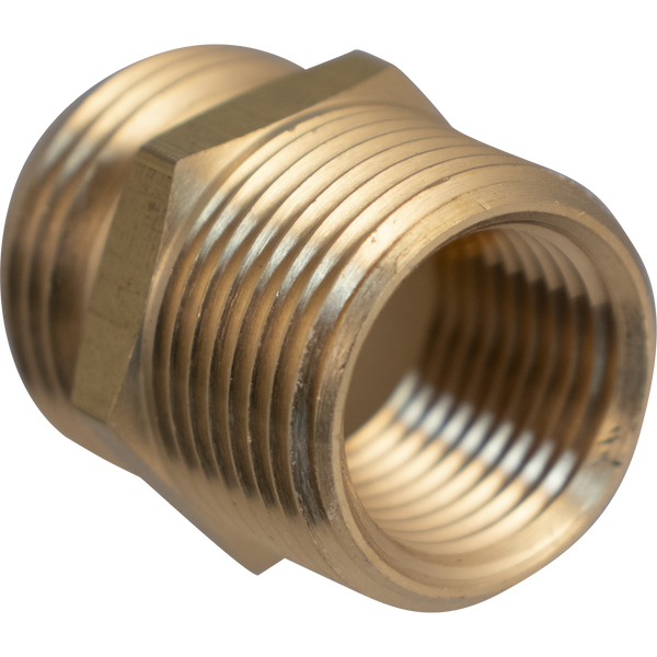Brass Hose - Male 3/4 in GHT and 1/2 in FPT
