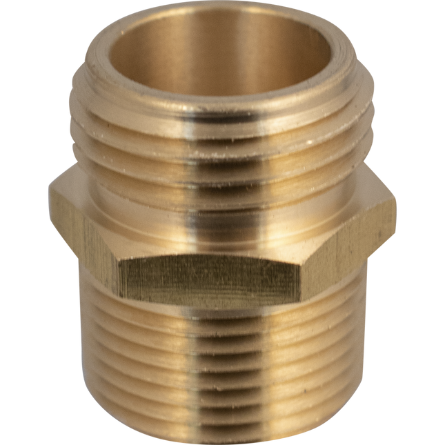 Brass Hose - Male 3/4 in GHT and 1/2 in FPT