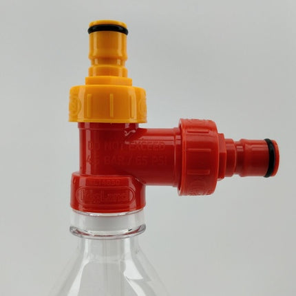 Carbonation & Line Cleaning Cap - Ball Lock Cap - Red Plastic - Ball Lock Quick Disconnect (QD) (Bev/Gas Compatible)