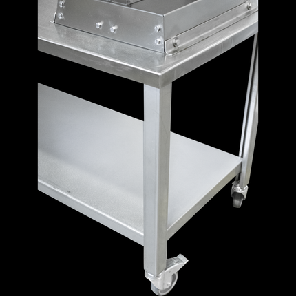 EnoItalia Semimanual Mono Block Filler and Corker | Stainless Trolley Cart | 4 Spout Wine Bottle Filler | 670L/h Fill Rate | Pneumatic Wine Bottle Corker - Refurbished