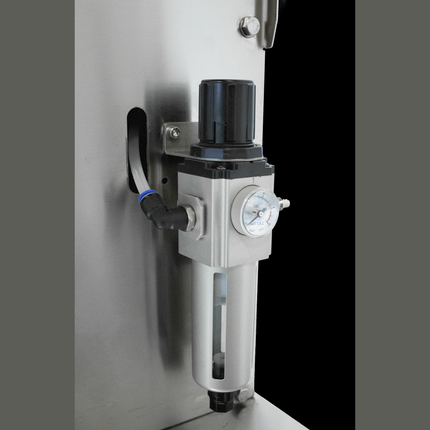 EnoItalia Semimanual Mono Block Filler and Corker | Stainless Trolley Cart | 4 Spout Wine Bottle Filler | 670L/h Fill Rate | Pneumatic Wine Bottle Corker - Refurbished