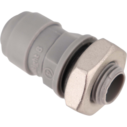 Duotight - 8mm (5/16) x 1/4 in. BSP Male Bulkhead w/ Seated O-Ring & Locking Nut