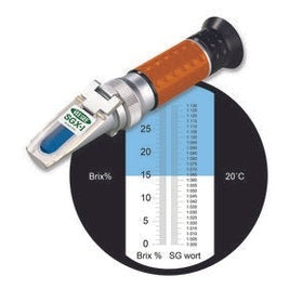 Vee Gee X-Series Refractometer | Handheld Refractometer | Auto Temperature Compensation | Dual Scale | Brix | Specific Gravity