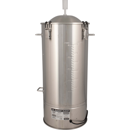 Bucket Buddy w/ Heating - 35L Stainless Steel Fermenter with Integrated 36W Element - 110-120V