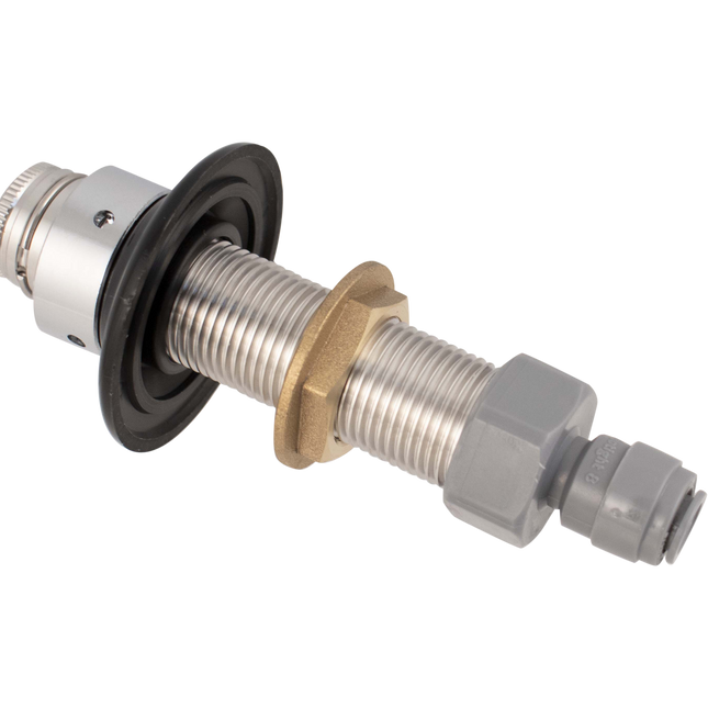 NukaTap Faucet Shank - 4 in. Stainless Steel w/ Duotight (8mm (5/16) x 5/8 in. Female