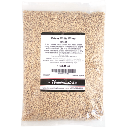 Malt - Briess White Wheat - Per Lb (Showroom Only)