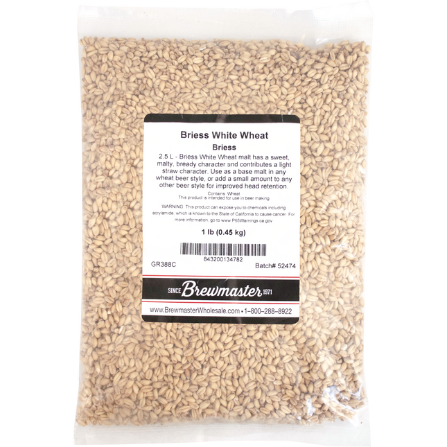 Malt - Briess White Wheat - Per Lb (Showroom Only)