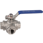 Stainless - 1/2 in. BSP 3-Way Ball Valve