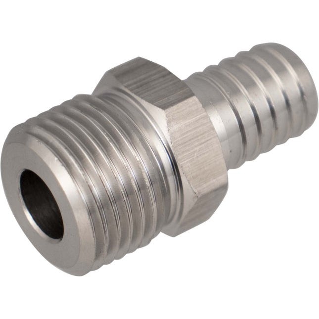 Stainless - 1/2 in. BSP Male x 13 mm Barb