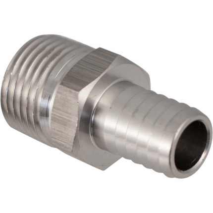 Stainless - 1/2 in. BSP Male x 13 mm Barb