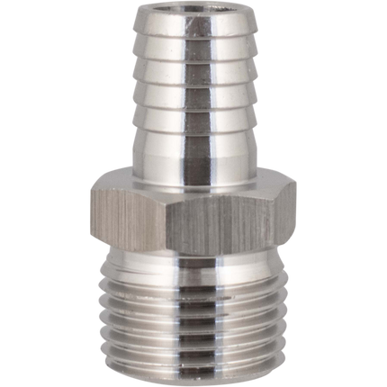 Stainless - 1/2 in. BSP Male x 13 mm Barb