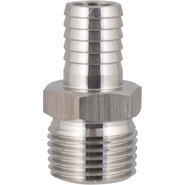 Stainless - 1/2 in. BSP Male x 13 mm Barb