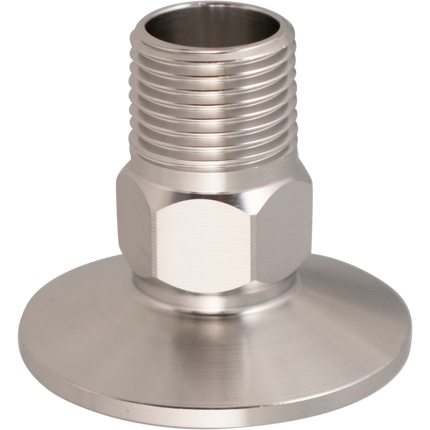 Stainless - 1.5 in. T.C. x 1/2 in. BSPT Male