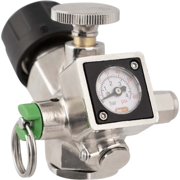 KegLand Core 360 Mini CO2 Regulator | Interchangeable Gas Outlet | Swappable Pressure Gauge | SodaStream Compatible