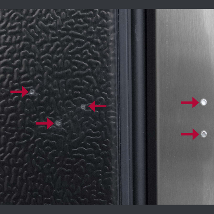 Komos Double-Wide Kegerator - Stainless Steel Door Latch Clamp