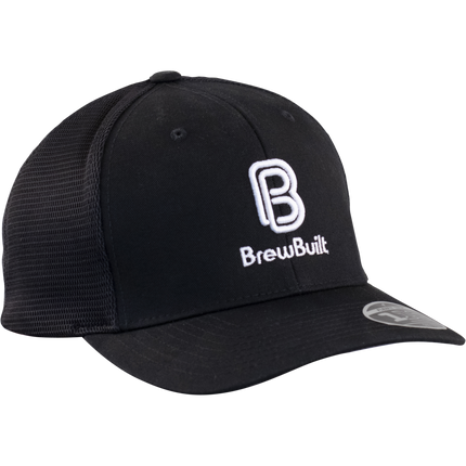 BrewBuilt Mesh Snap Back Hat - Black