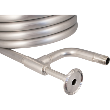 BrewBuilt Stainless Counterflow Wort Chiller - The Beast - 1.5 in. T.C. x 1/2 in. BSP