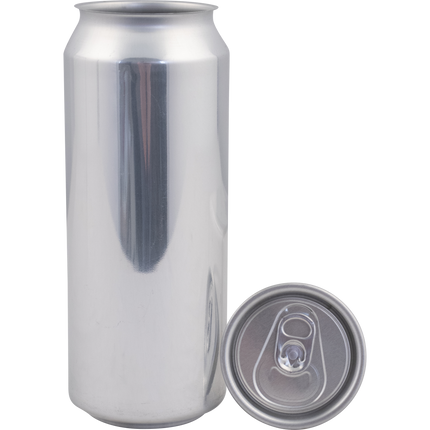 Can Fresh Silver Aluminum Cans (500ml/16.9oz) - Case of 207