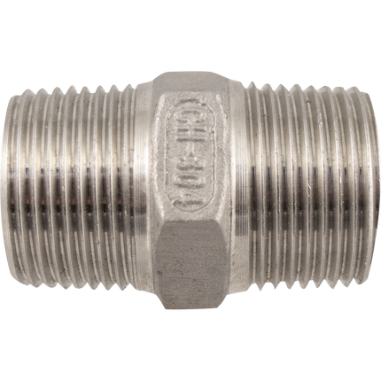 Stainless - 3/8 in. BSPT Hex Nipple