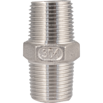 Stainless - 3/4 in. BSPT Hex Nipple