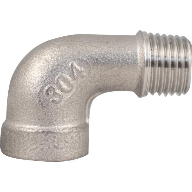 Stainless - 1/4 in. BSPT Elbow - Male to Female