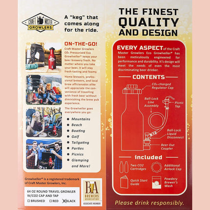 Craft Master Growlers - 64 oz Growlveller - PLACEHOLDER