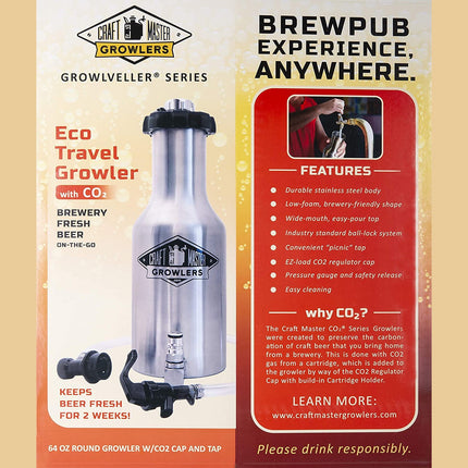 Craft Master Growlers - 64 oz Growlveller - PLACEHOLDER