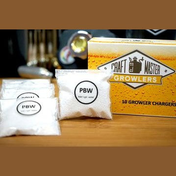 Craft Master Growlers | Powdery Brewers Wash | 10 Pack