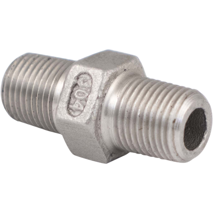 Stainless - 1/8 in. BSPT Hex Nipple