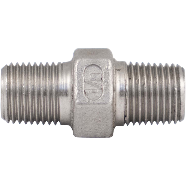 Stainless - 1/8 in. BSPT Hex Nipple