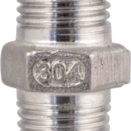 Stainless - 1/4 in. BSPT Hex Nipple