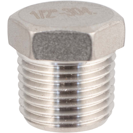 Stainless - 1/2 in. BSPP Hex Plug