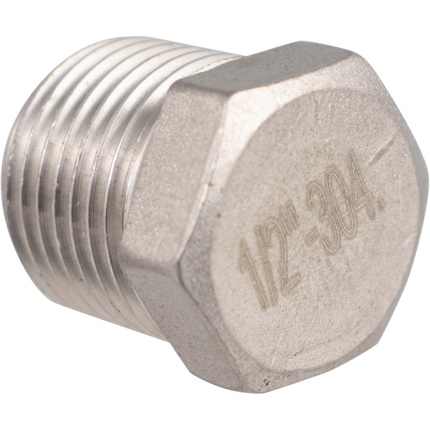Stainless - 1/2 in. BSPP Hex Plug