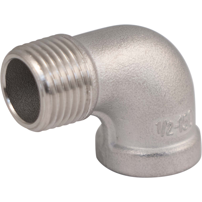 Stainless - 1/2 in. BSPT Elbow - Male to Female
