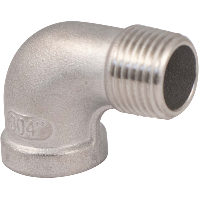 Stainless - 1/2 in. BSPT Elbow - Male to Female