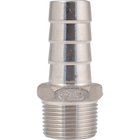 Stainless - 3/4 in. BSPP Male x 20 mm Hose Barb