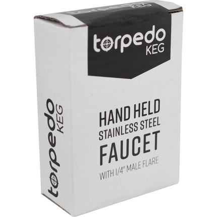 Torpedo Keg Faucet - Stainless Steel - Handheld (Picnic Tap) - 1/4 in. Male Flare