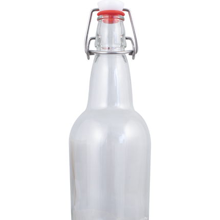 PopTops Bottles - 16 oz Clear Swing Top Case of 12 x 2 (Qty 24)