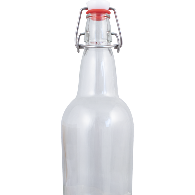 PopTops Bottles - 16 oz Clear Swing Top Case of 12 x 2 (Qty 24)
