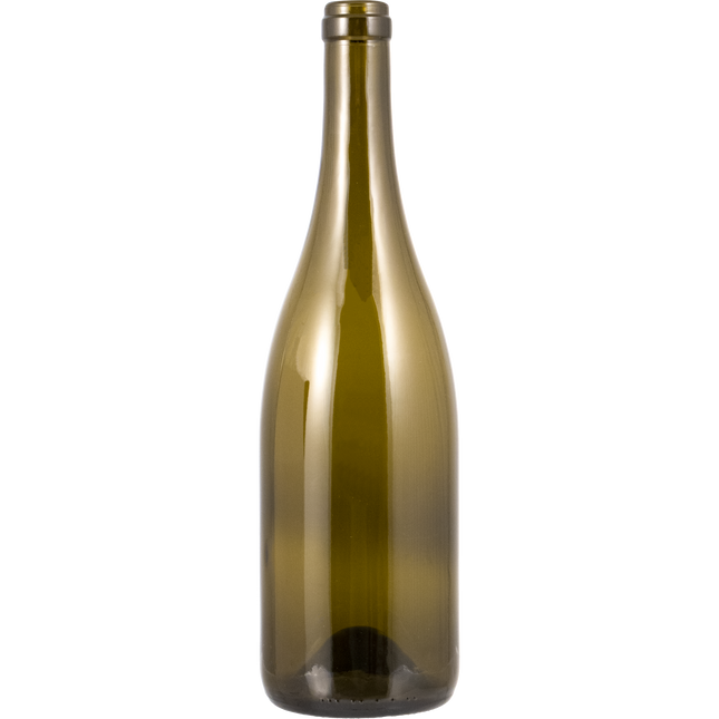 750mL Antique Green Burgundy Farro Glass Wine Bottles, Punted - Case of 12 - PLACEHOLDER