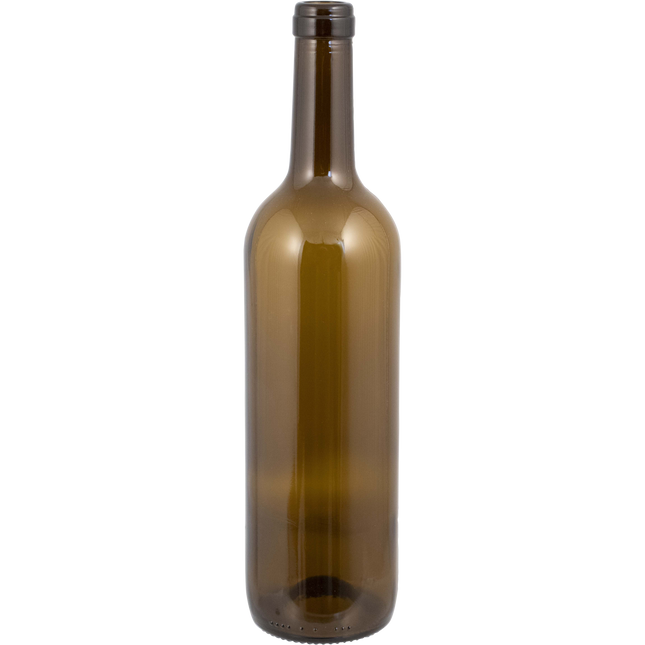 750mL Antique Green Claret/Bordeaux Farro Glass Wine Bottles, Punted - Case of 12 - PLACEHOLDER