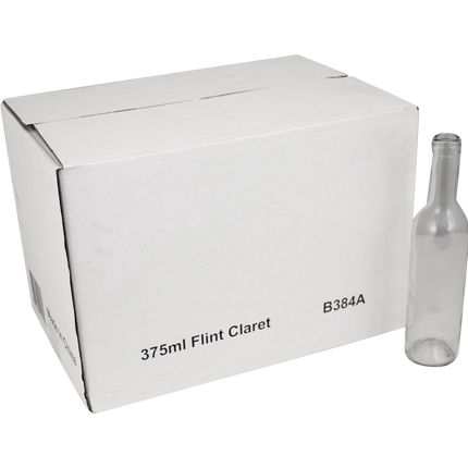 375mL Flint/Clear Claret/Bordeaux Farro Glass Wine Bottles - Case of 24 - PLACEHOLDER