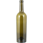 750mL Antique Green Claret/Bordeaux Farro Glass Wine Bottles, Punted, Tapered - Case of 12 - PLACEHOLDER